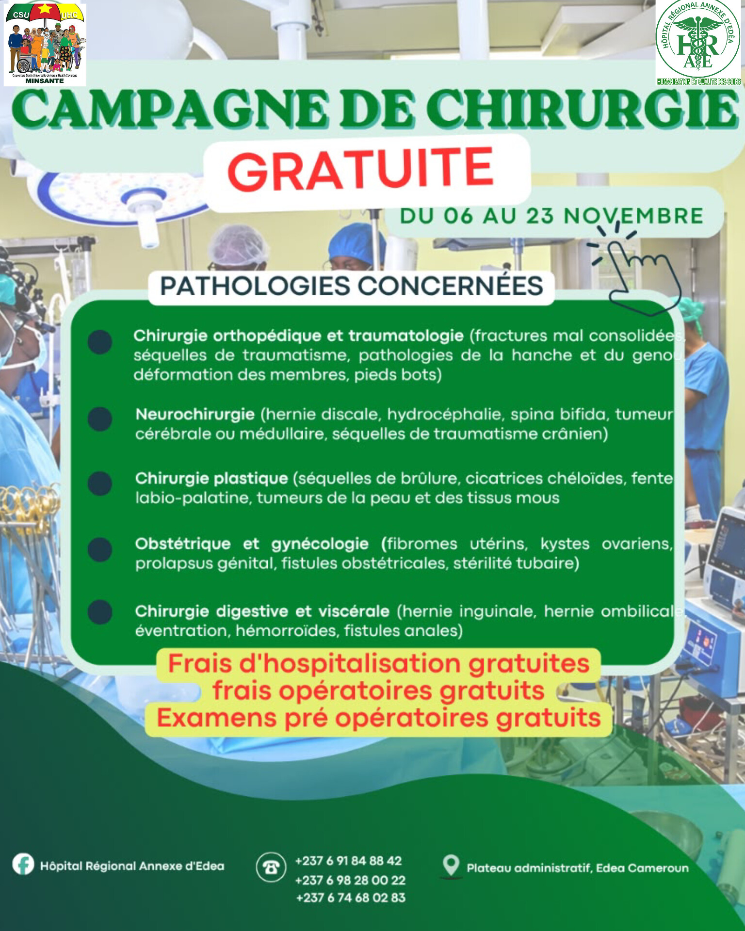 Campagne de Chirurgie Gratuite